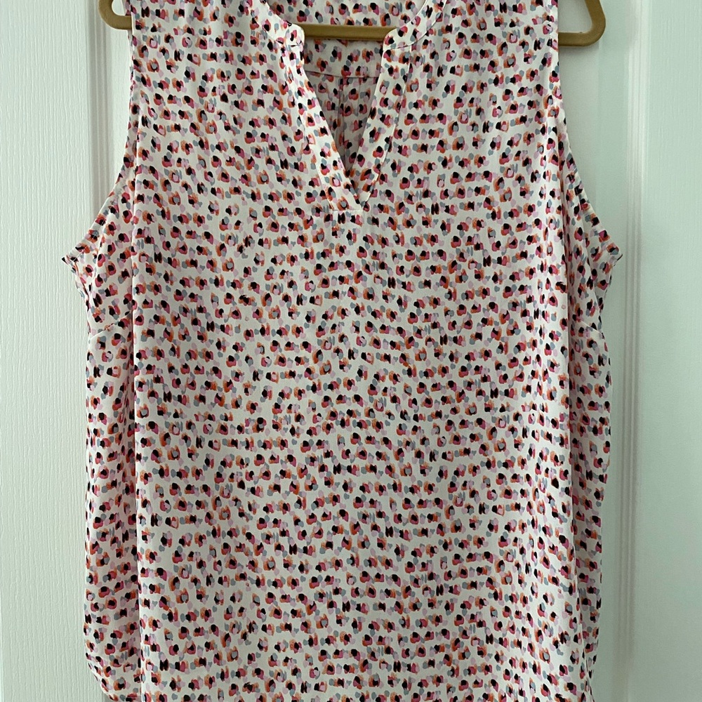 Adrianna Papell Floral Print Sleeveless Blouse